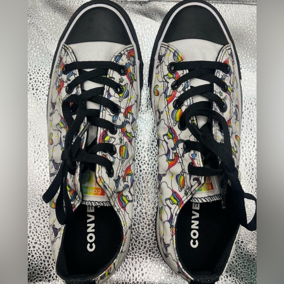 Converse Black and White Low-Top Sneakers - Picture 8 of 13